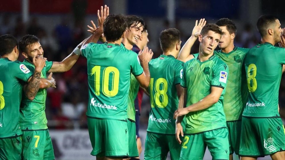 La Real venció por 2-0 con goles de Oyarzabal y Portu. Twitter/RealSociedad