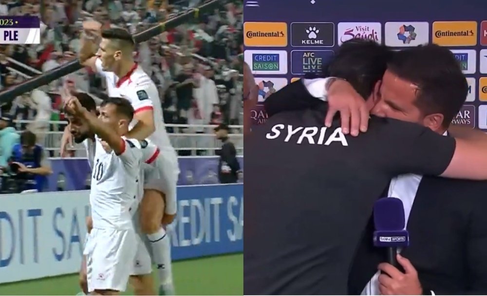 Palestina y Siria hicieron historia en la Copa Asia. Capturas/CBSSports