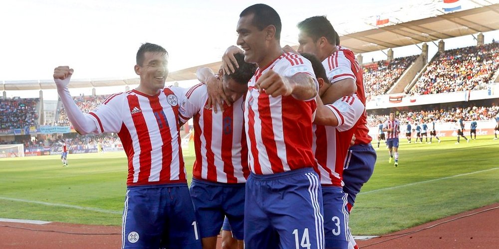Jugadores de Paraguay, durante un partido. Twitter.