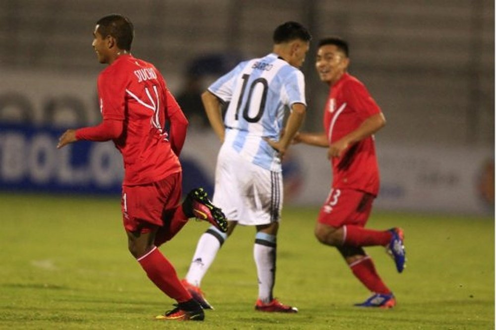 Roberto Siucho anotó el tanto de Perú. EFE/Archivo