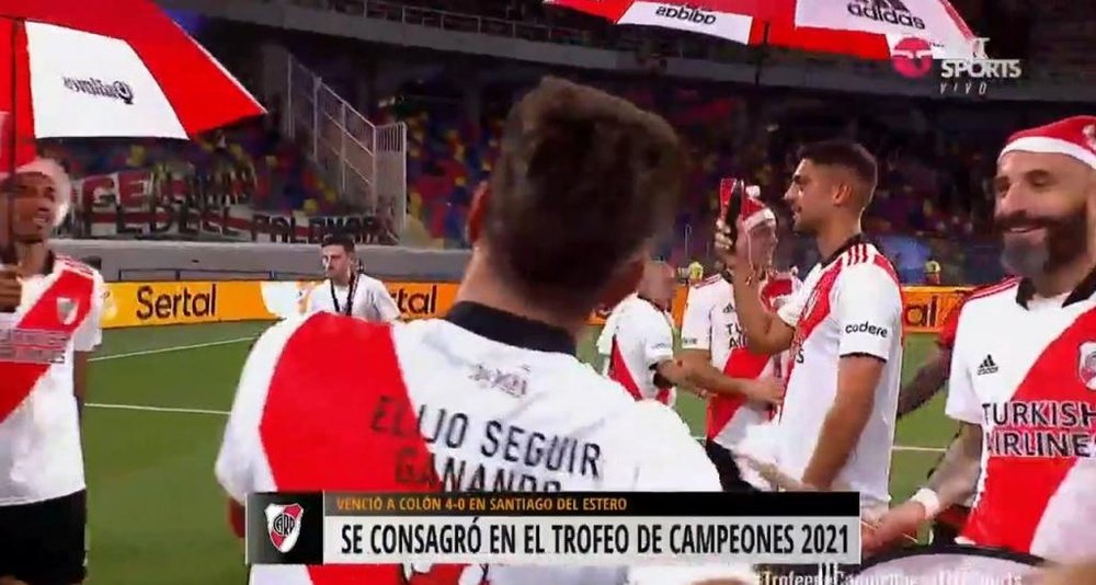 River salió campeón de campeones. Captura/TNTSports
