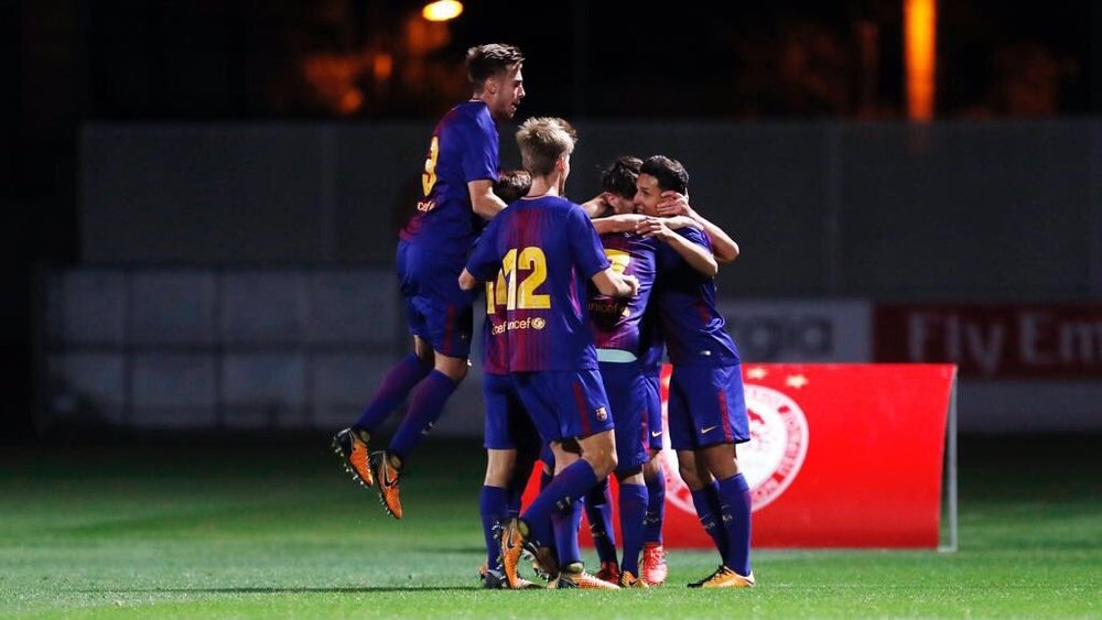 El Barcelona vence sin problemas al Olympiakos en la Youth League. FCBMasia