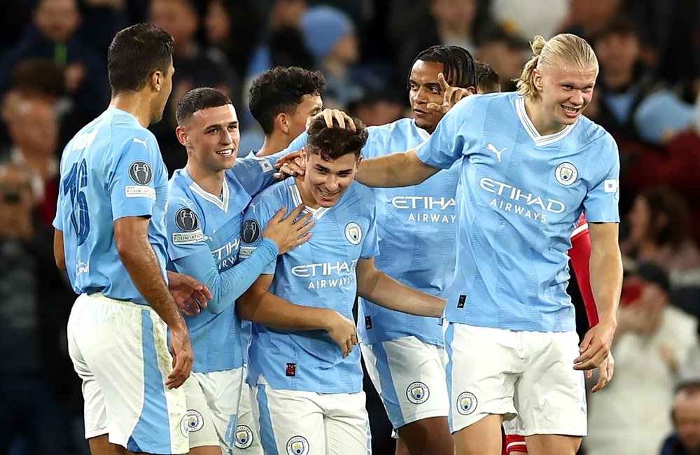 Man City recover from Red Star shock for winning Champions League start