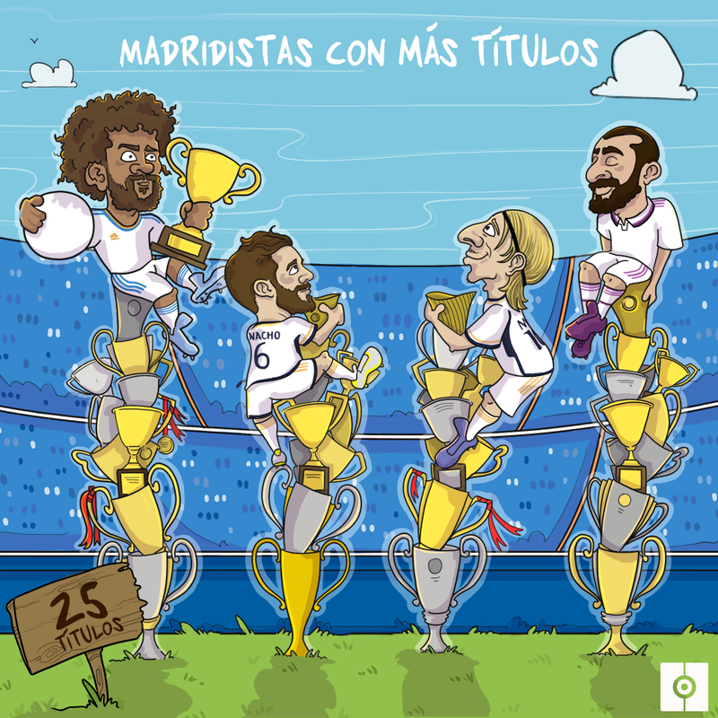 Madridistas con más títulos