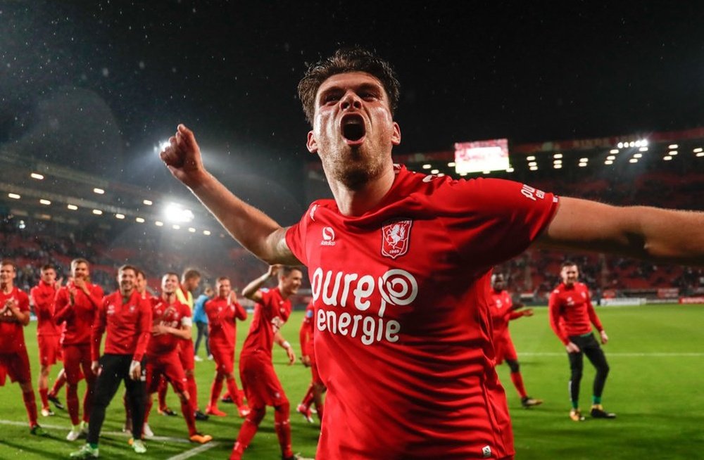 The Twente squad have little to celebrate now. FCTwente