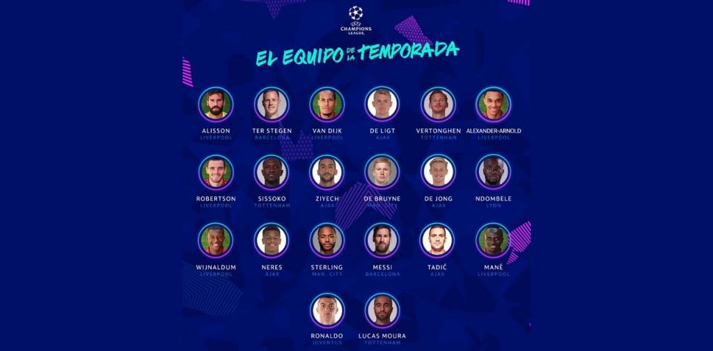 spin nogle få politiker UEFA release their Champions League team of the season