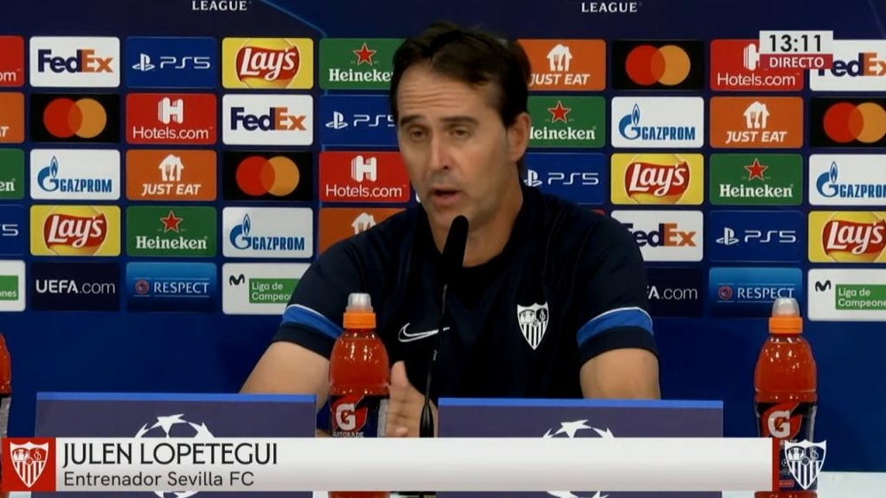 Lopetegui destacó la continuidad del Salzburgo. Captura/SevillaFC