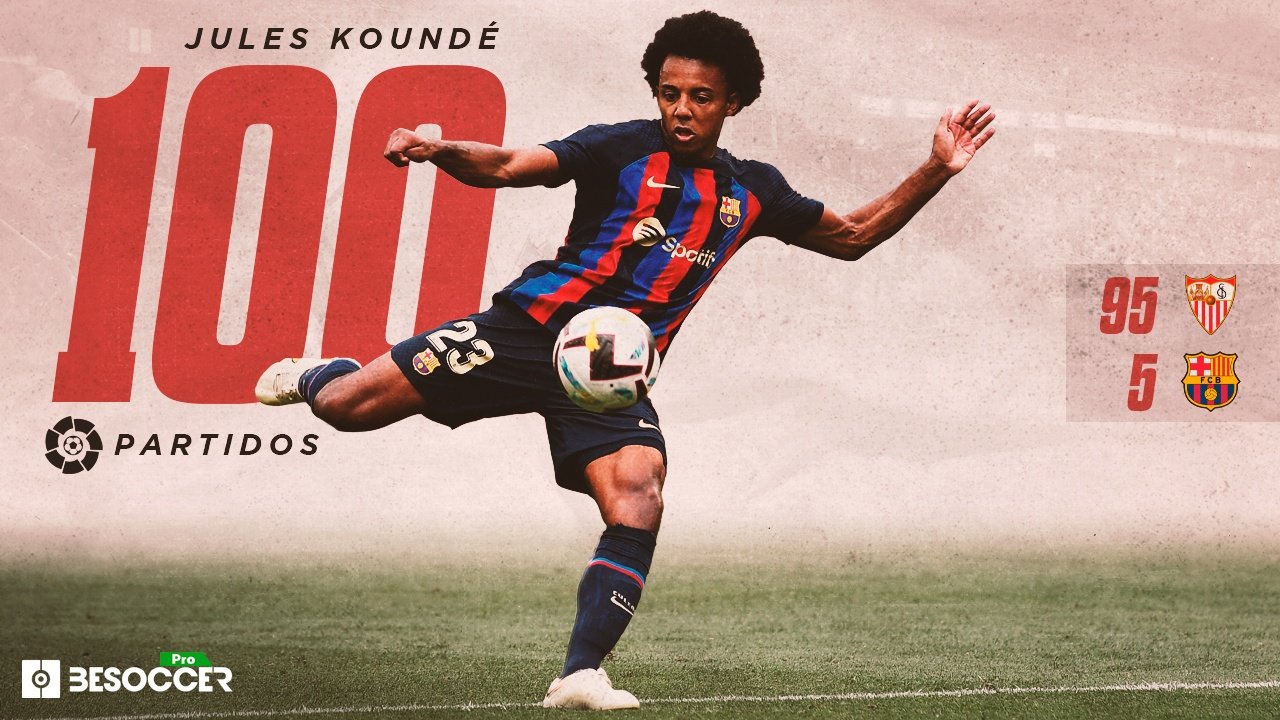 Jules Koundé alcanzó los 100 partidos en Primera División. BeSoccer