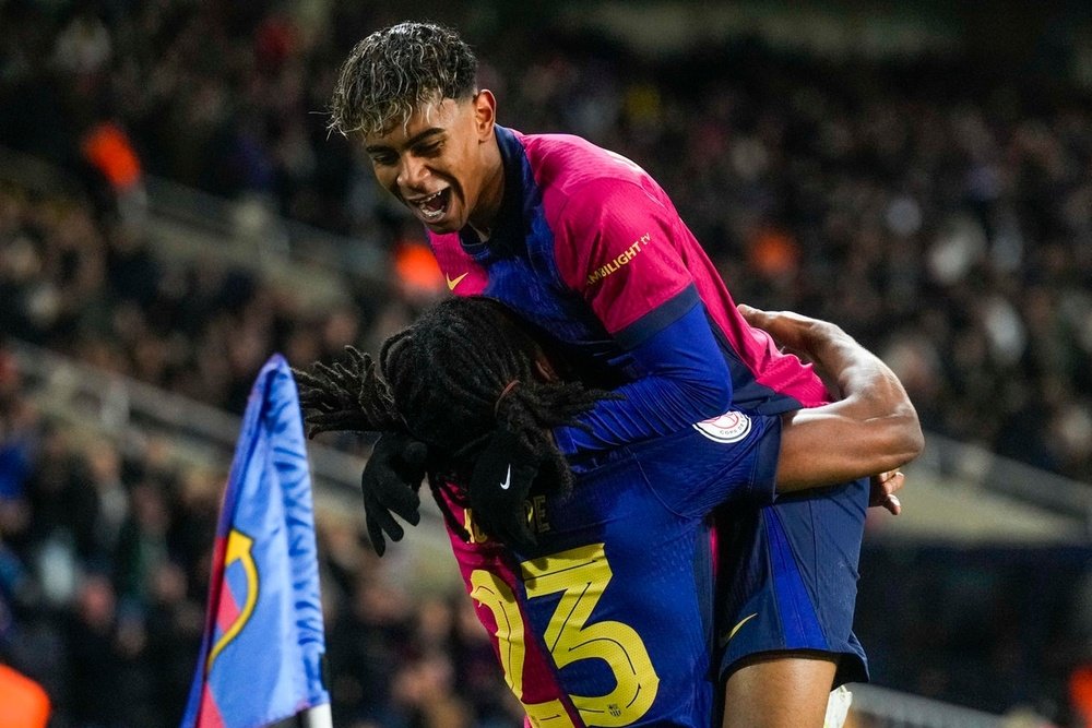 Lamine Yamal was electric as his team reached the Copa del Rey quarter-finals. AFP