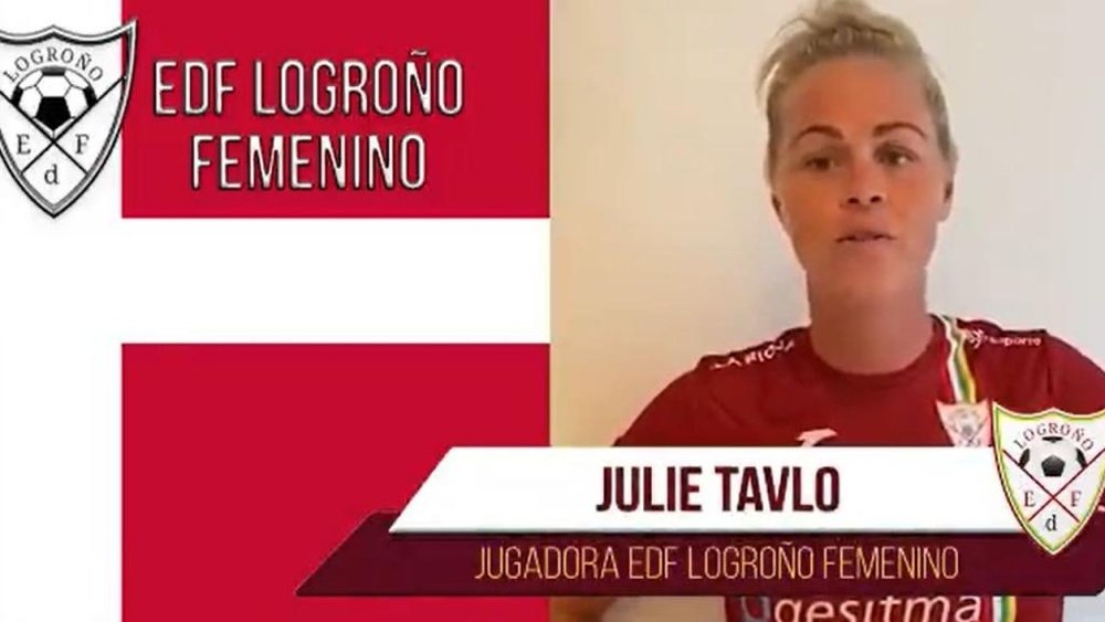 Julie Tavlo ficha por el EDF Logroño Femenino. Twitter/EdfFemenino