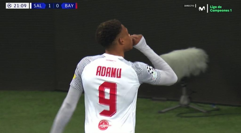 Adamu came off the bench to score against Bayern