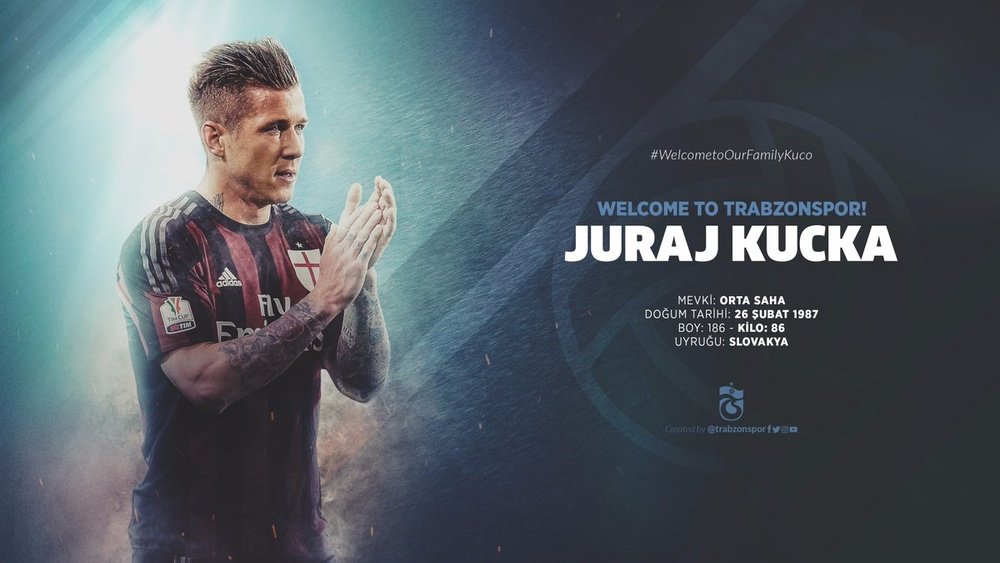 El Trabzonspor da la bienvenida a Juraj Kucka. Trabzonspor