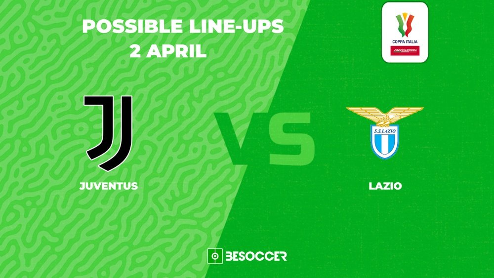 Juventus v Lazio, Italian Cup 2024, first leg, 02/04/2024, possible lineups. BeSoccer