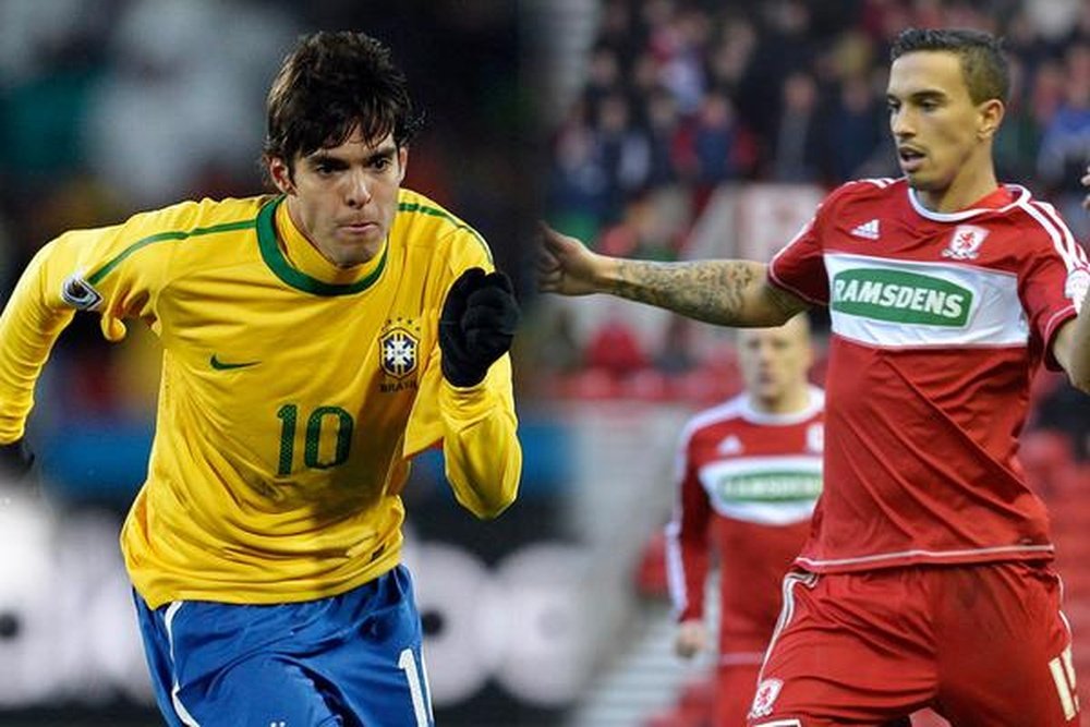 Kaká y Seb Hines formaron una dupla letal en la victoria de su equipo por 6-1 ante el Esporte Club Bahía. Twitter