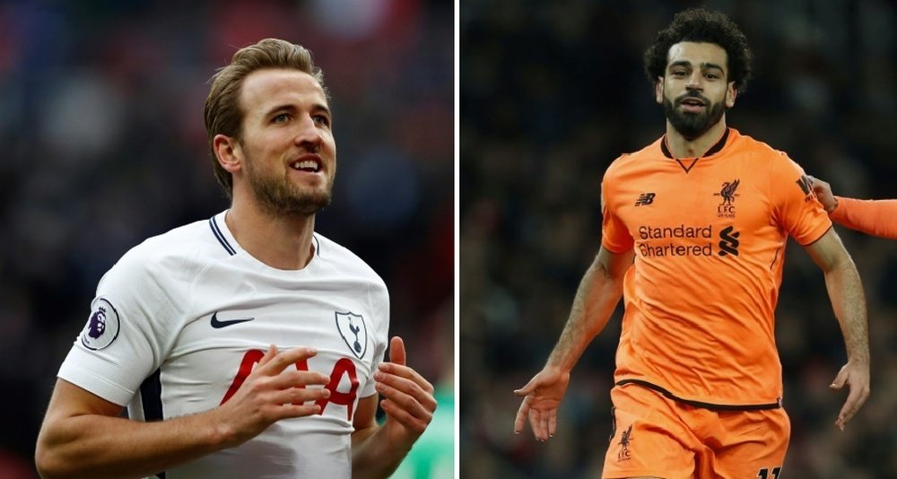 Harry Kane e Mohamed Salah lideram a lista atualizada de artilheiros da Premier League 2020-21. AFP