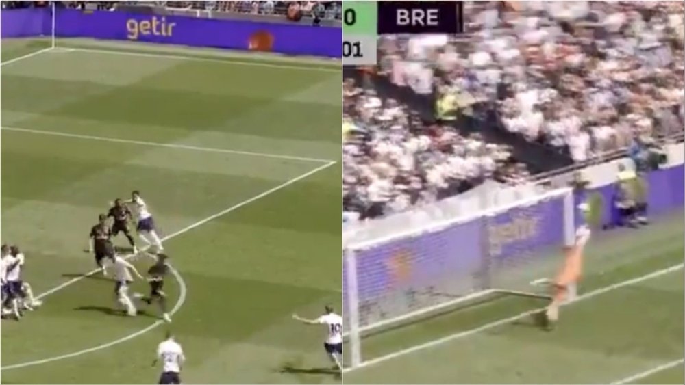 Kane secured his 30th goal of the season. Screenshots/DAZN