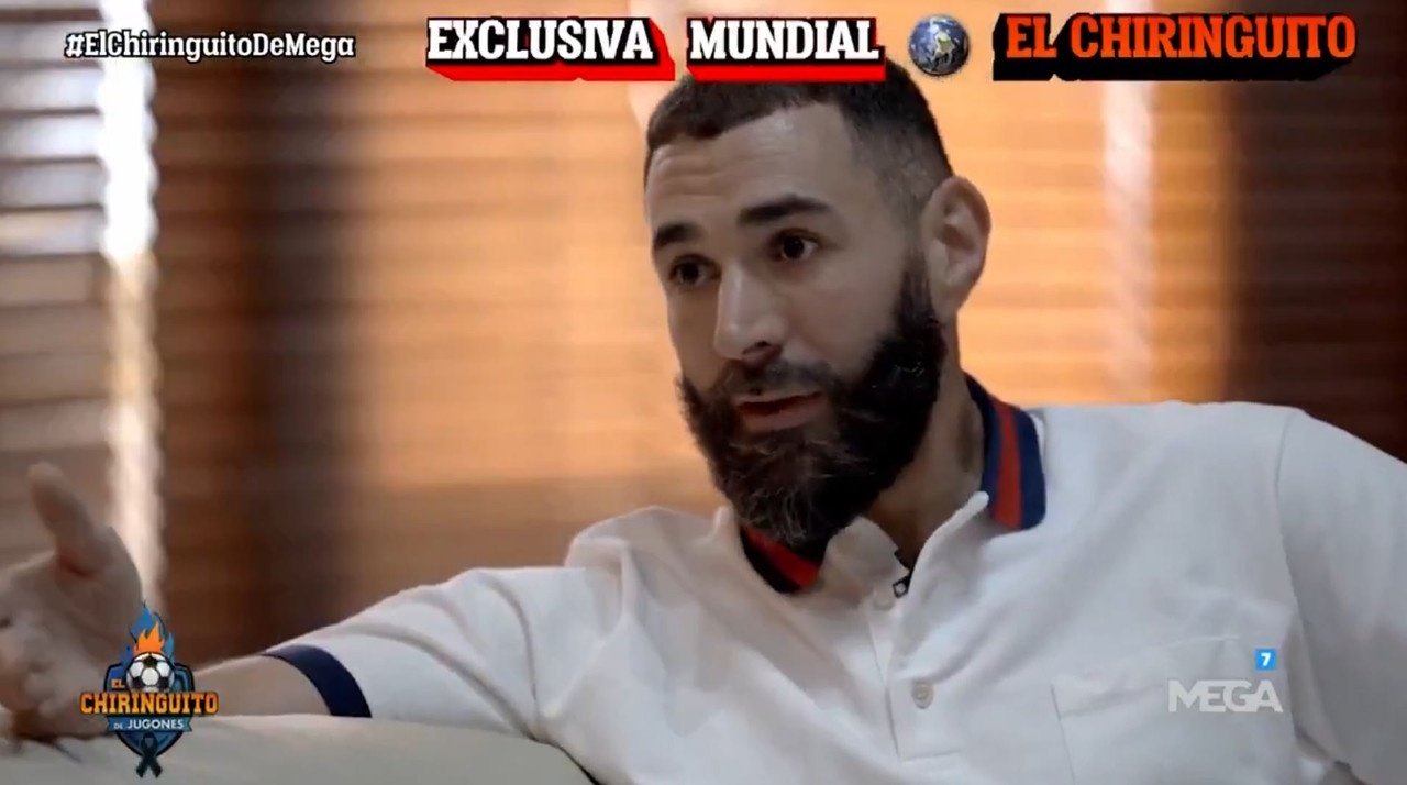 Benzema le dio sus consejos a Mbappé. Captura/ElChiringuito