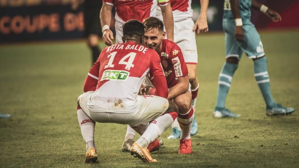 Keita Baldé sigue dando ejemplo en la pandemia. ASMonaco