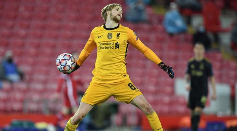 Kelleher playing for Liverpool. AFP