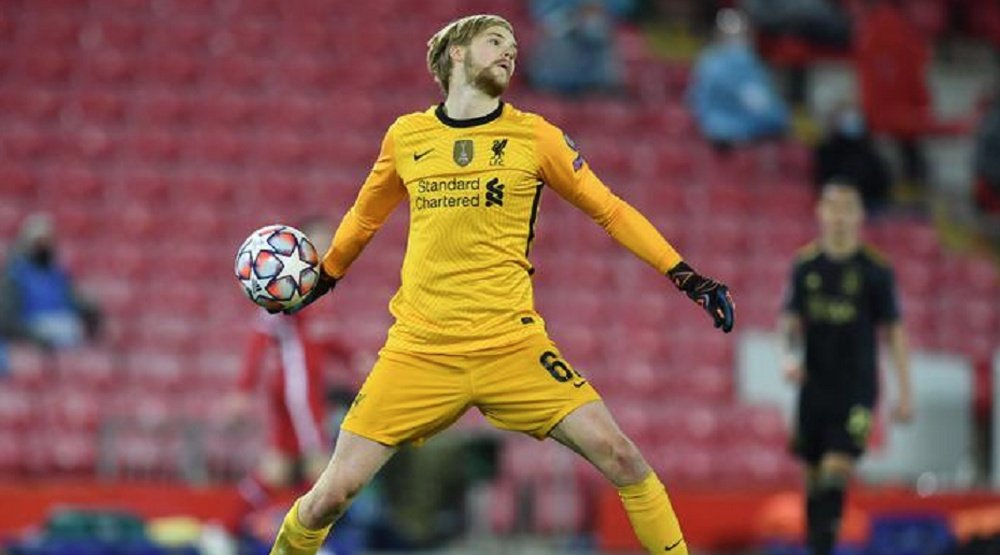 Kelleher playing for Liverpool. AFP