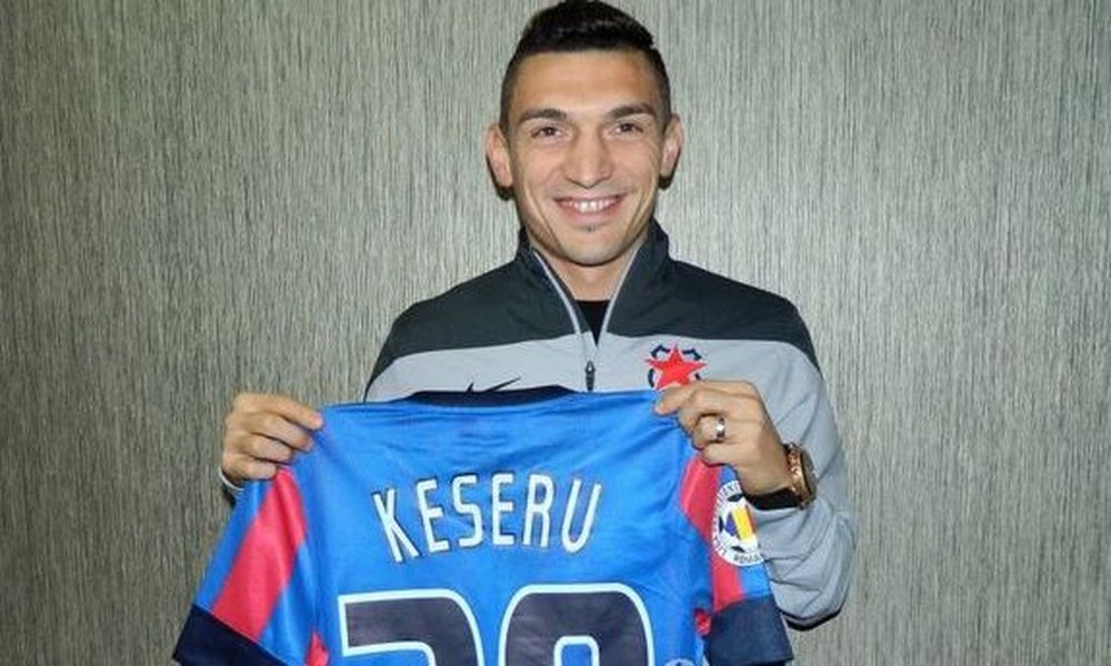 Keseru, durante su presentación con el Steaua de Bucarest. Steaua