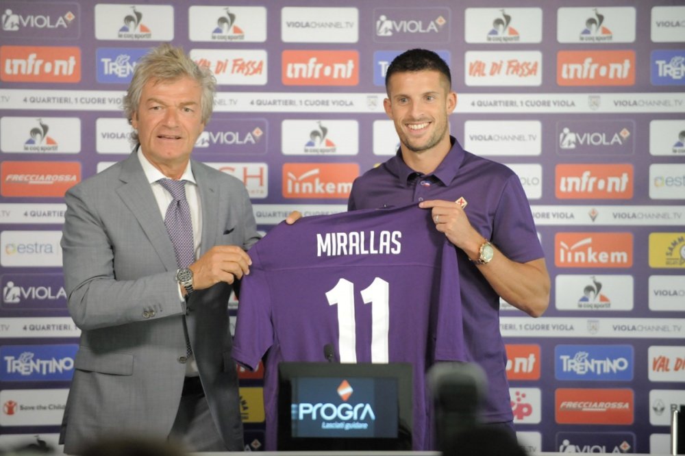 Kevin Mirallas is happy to be in Italy. Twitter/ACFFiorentina