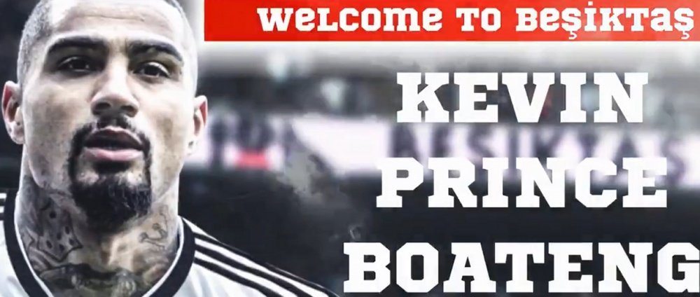 Kevin-Prince Boateng é o novo reforço do Besiktas. Twitter @Besiktas