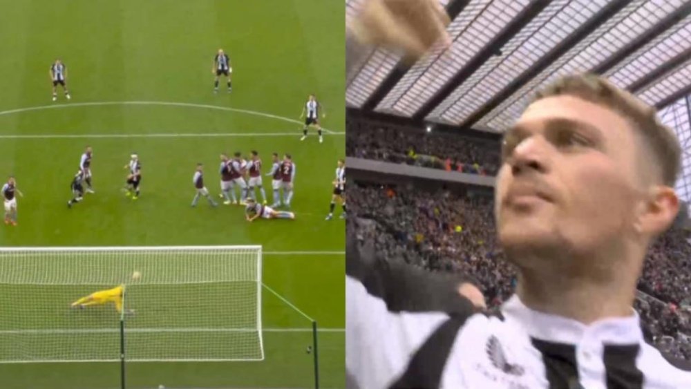 Trippier: duas partidas, dois golaços de falta. Capturas/DAZN