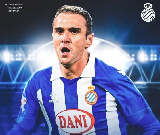 Kike García, nuevo delantero del Espanyol. RCDEspanyol
