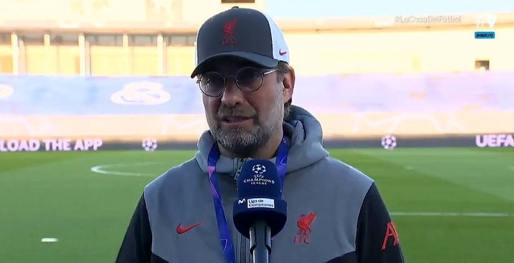 Klopp spoke about Valdebebas. Screenshot/MovistarLigadeCampeones