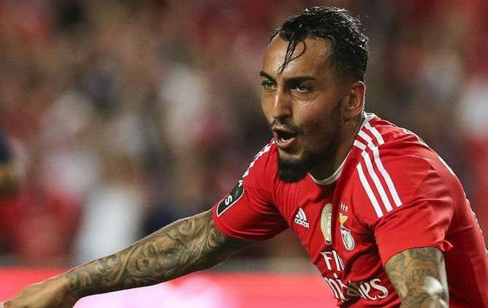 Kostas Mitroglou, en un partido del Benfica. SLBenfica