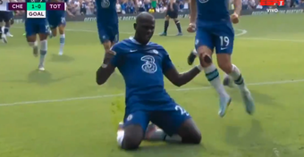 Koulibaly scored his first Chelsea goal. Screenshot/ESPN