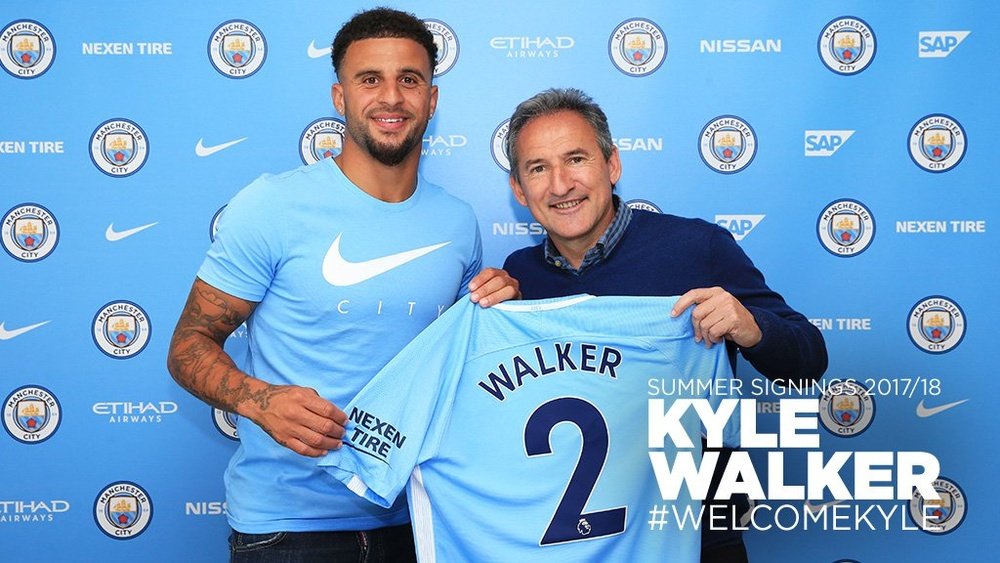 Kyle Walker has joined City from Tottenham. ManCity