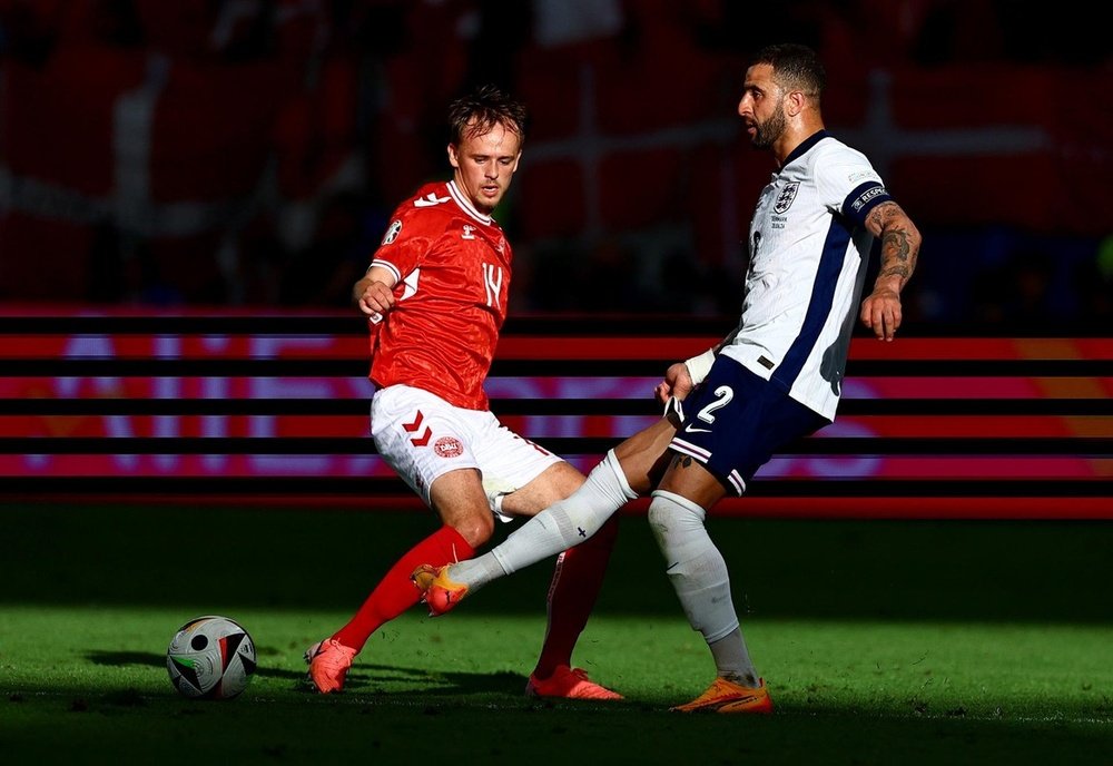 Kyle Walker quiere ver el lado positivo del empate. EFE/Filip Singer