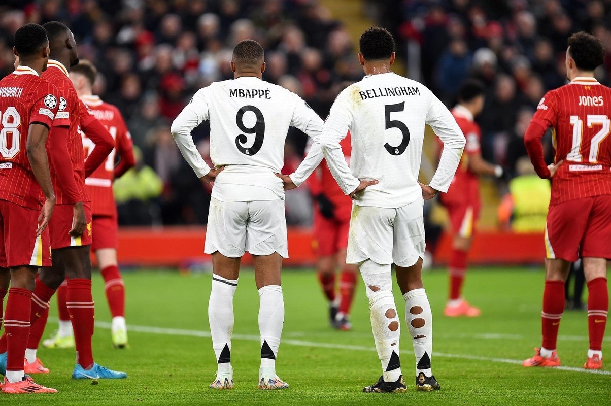 Mbappé, Bellingham y Brahim también salen tocados de Anfield