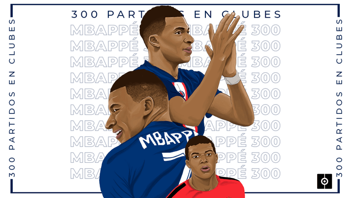 Mbappé, quinto más joven y máximo goleador en 300 partidos en clubes en el siglo XXI. BeSoccer Pro