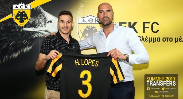 L'AEK Athènes annonce l’arrivée d'Hélder Lopes