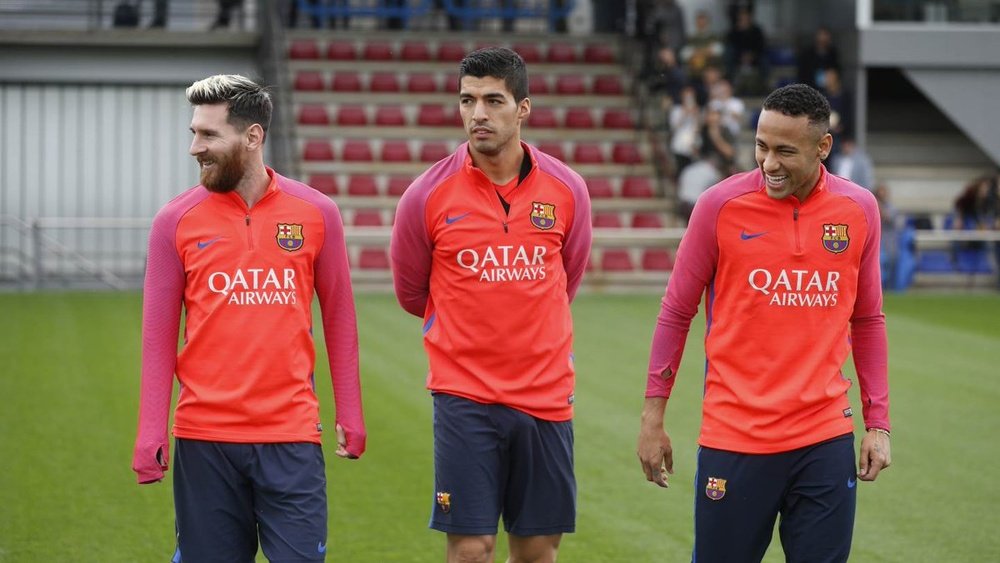 The MSN during a training. FCBarcelona