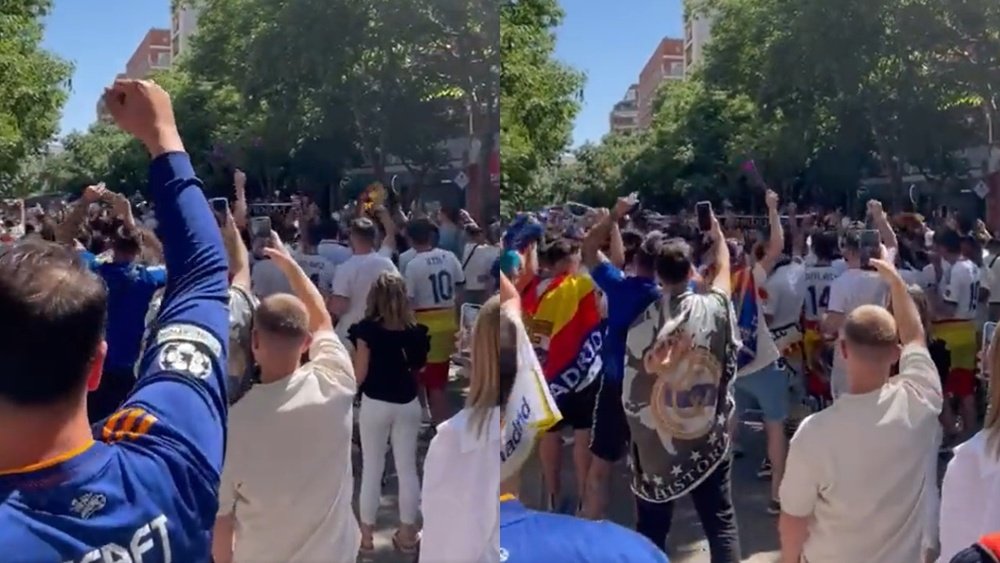 Real Madrid fans showed their anger over Mbappe's renewal at PSG. Screenshots/Twitter/millangenzor