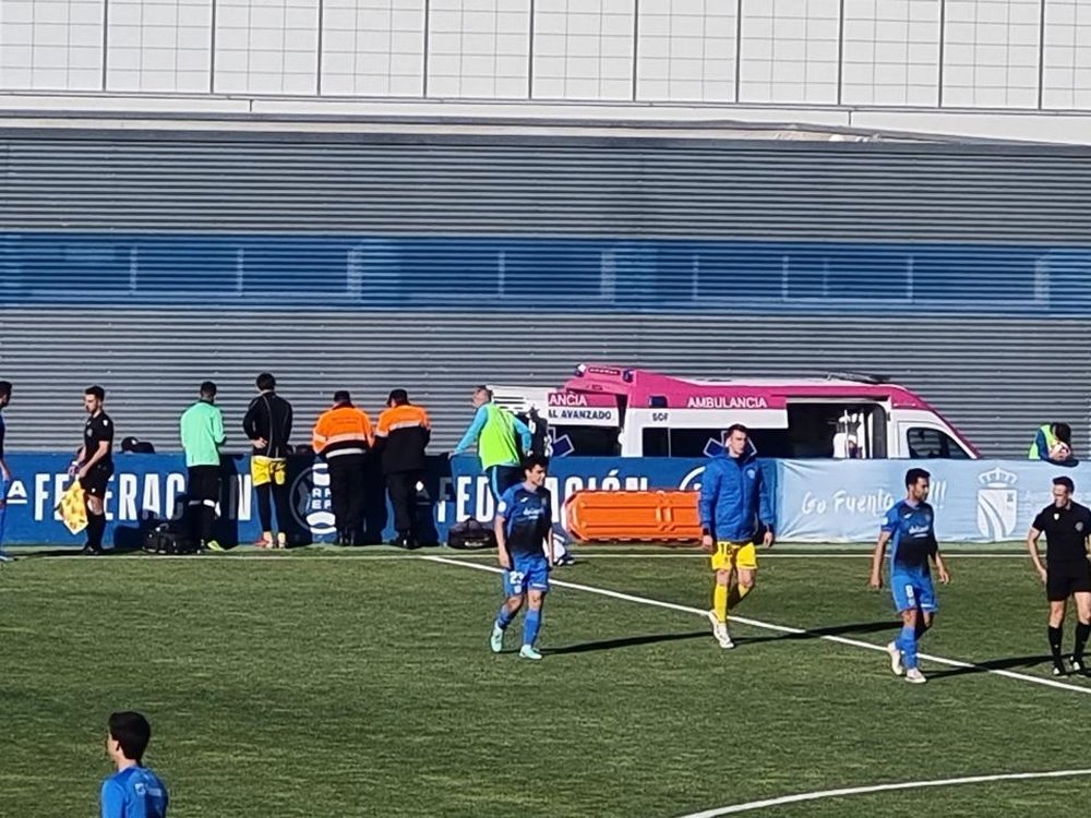 El Fuenlabrada dio la última hora del estado de De Camargo. Twitter/GradaSiete