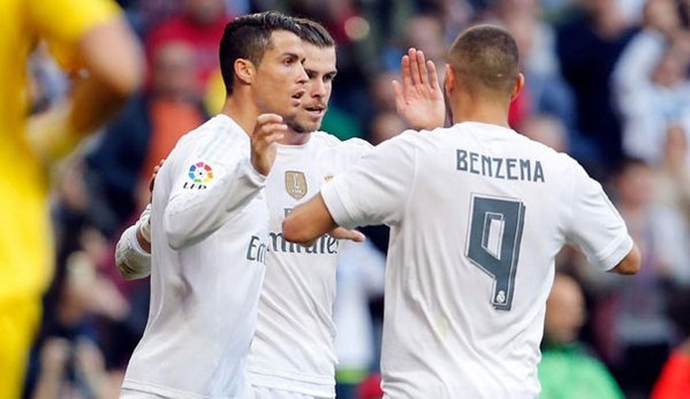La BBC, Bale, Benzema et Cristiano, lors d'un match du Real Madrid. Twitter