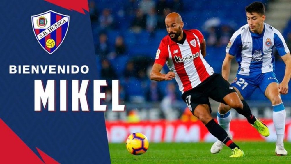 El Huesca firma a Mikel Rico. Twitter/SDHuesca