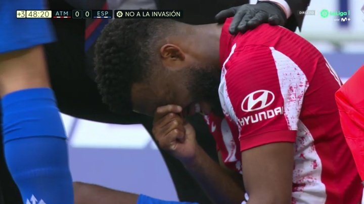 Thomas Lemar blessé et en pleurs contre l'Espanyol