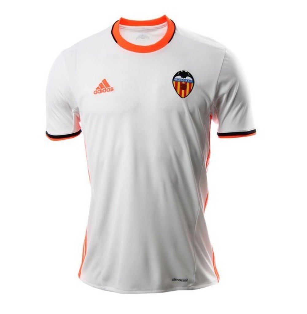 La camiseta del Valencia en la temporada 2016-17. TodoSobreCamisetas