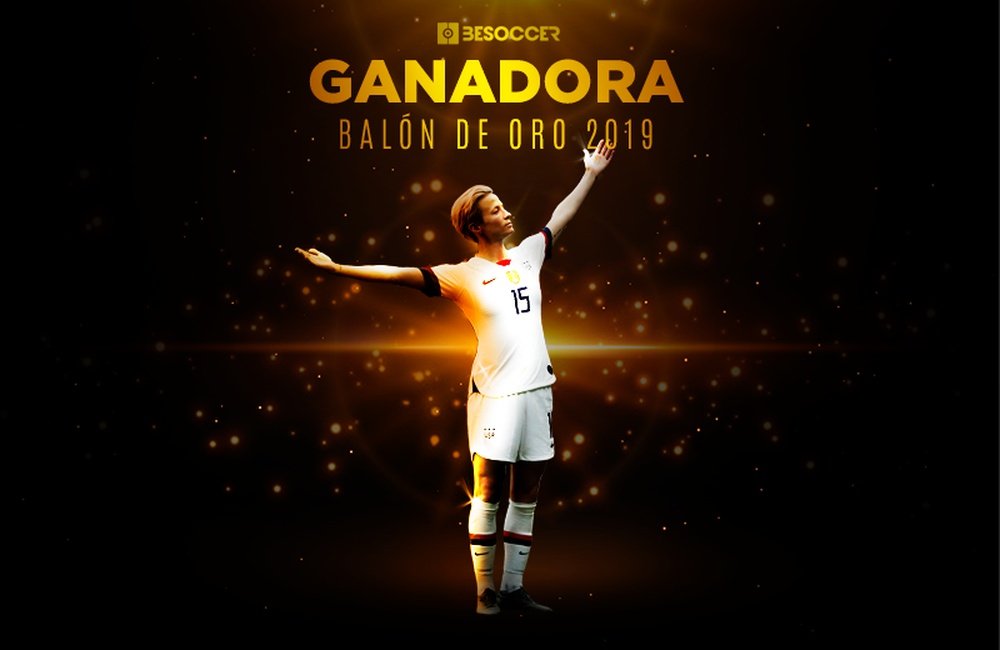 Megan Rapinoe, ganadora del Balón de Oro 2019. BeSoccer