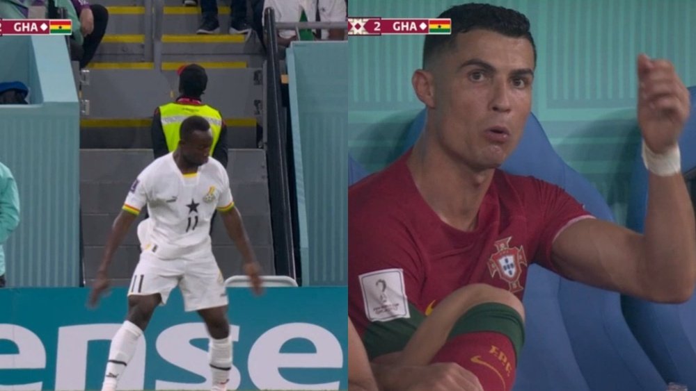 Bukari gli copia l'esultanza e CR7 si infuria in panchina. GolMundial