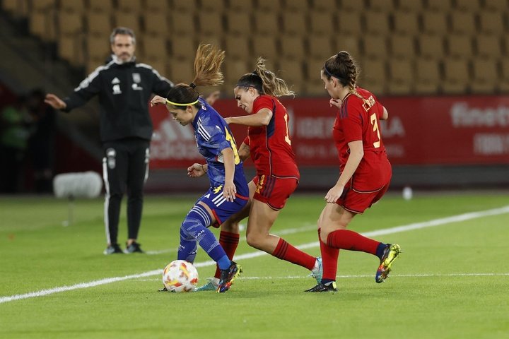 Alba Redondo anotó el tanto de la victoria de España por 1-0 ante Japón. EFE/Julio Muñoz