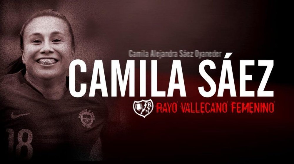Camila Sáez jugará en el Rayo Vallecano Femenino. RayoFemenino