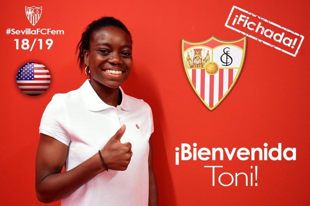 Toni Payne, nueva jugadora del Sevilla Femenino. SevillaFCFemenino