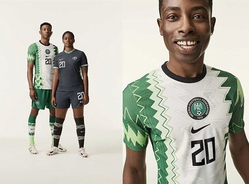Nike presentó la equipación de Nigeria. Twitter/thenff